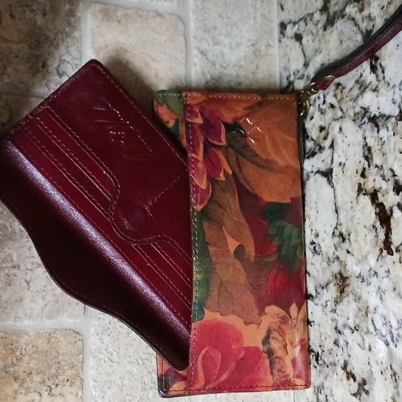 Patricia Nash Floral Valentia Set: Purse, Long+ Short Wallet, Pencil+Tech Pouch. - Picture 3 of 12